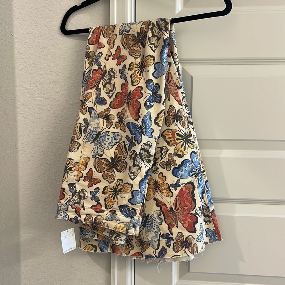 NWT Free People Raw Hem Butterfly Flares